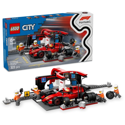 LEGO CITY Pitstop Meccanici Ferrari F1 60443 (In box 19x35cm)…x3